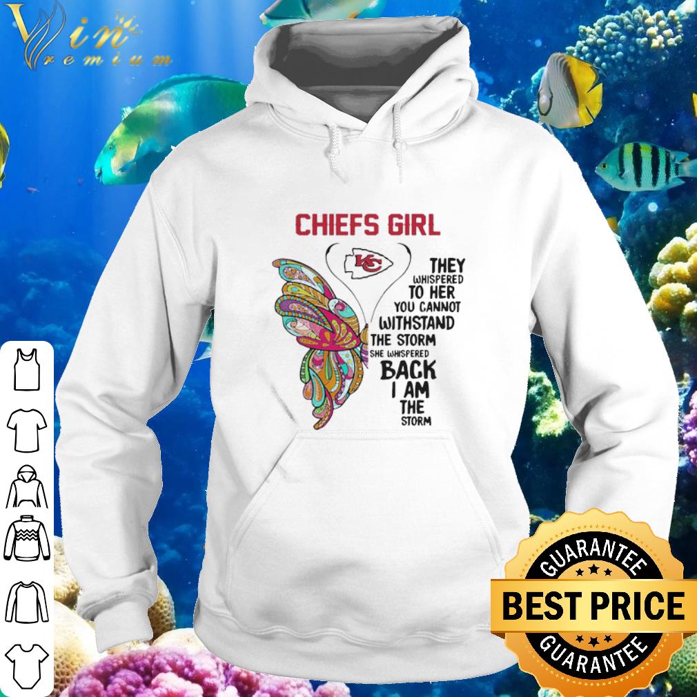 Cool Butterfly Kansas City Chiefs Girl They Whispered To Her You Cannot Withstand shirt