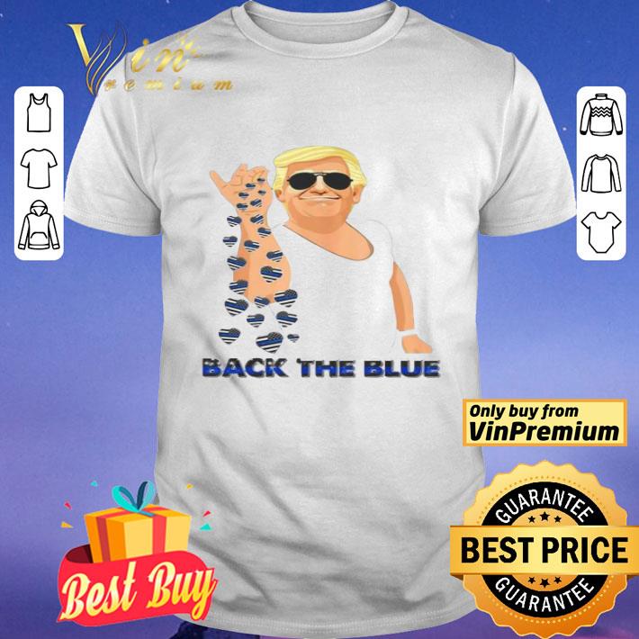 Donald Trump Back The Blue Heart American Flag Independence Day shirt