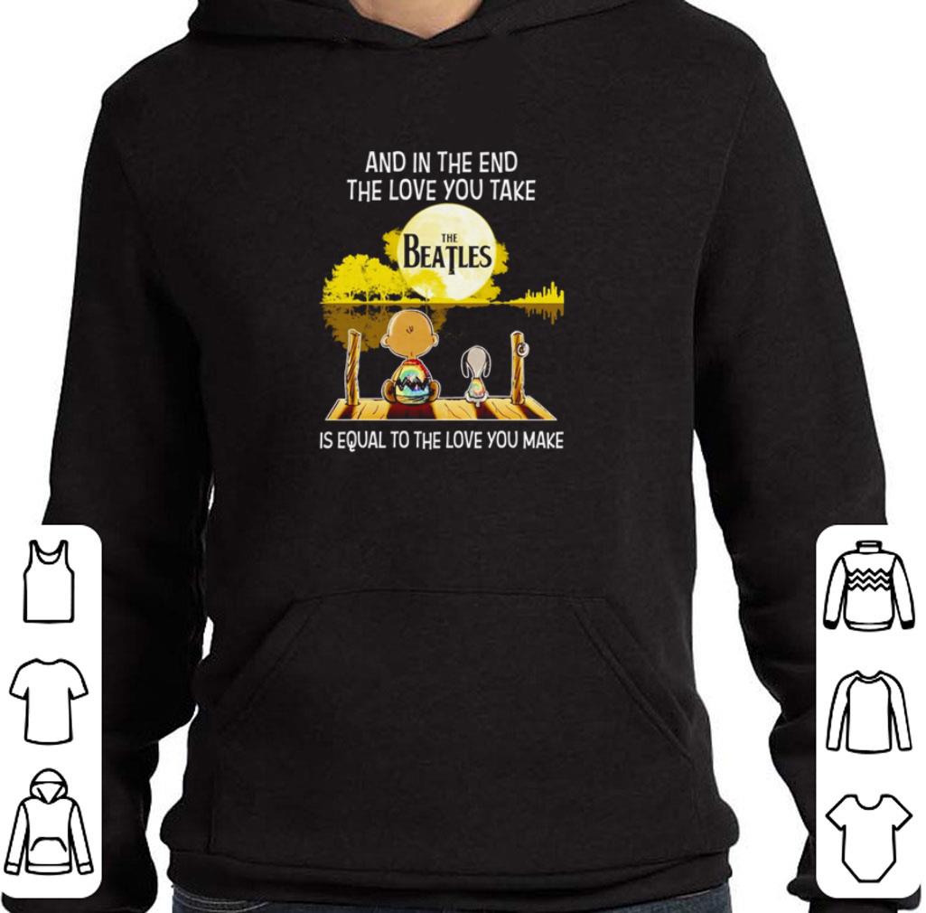 Nice Charlie Brown And Snoopy The Beatles Is Equal To The Love You Make shirt