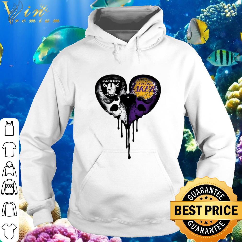 Best Los Angeles Raiders And Los Angeles Lakers Heart Flow Color shirt