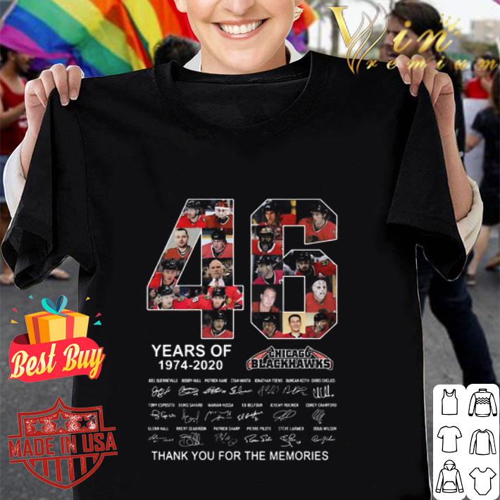 46 Years Of 1974 2020 Chicago Blackhawks Signatures shirt