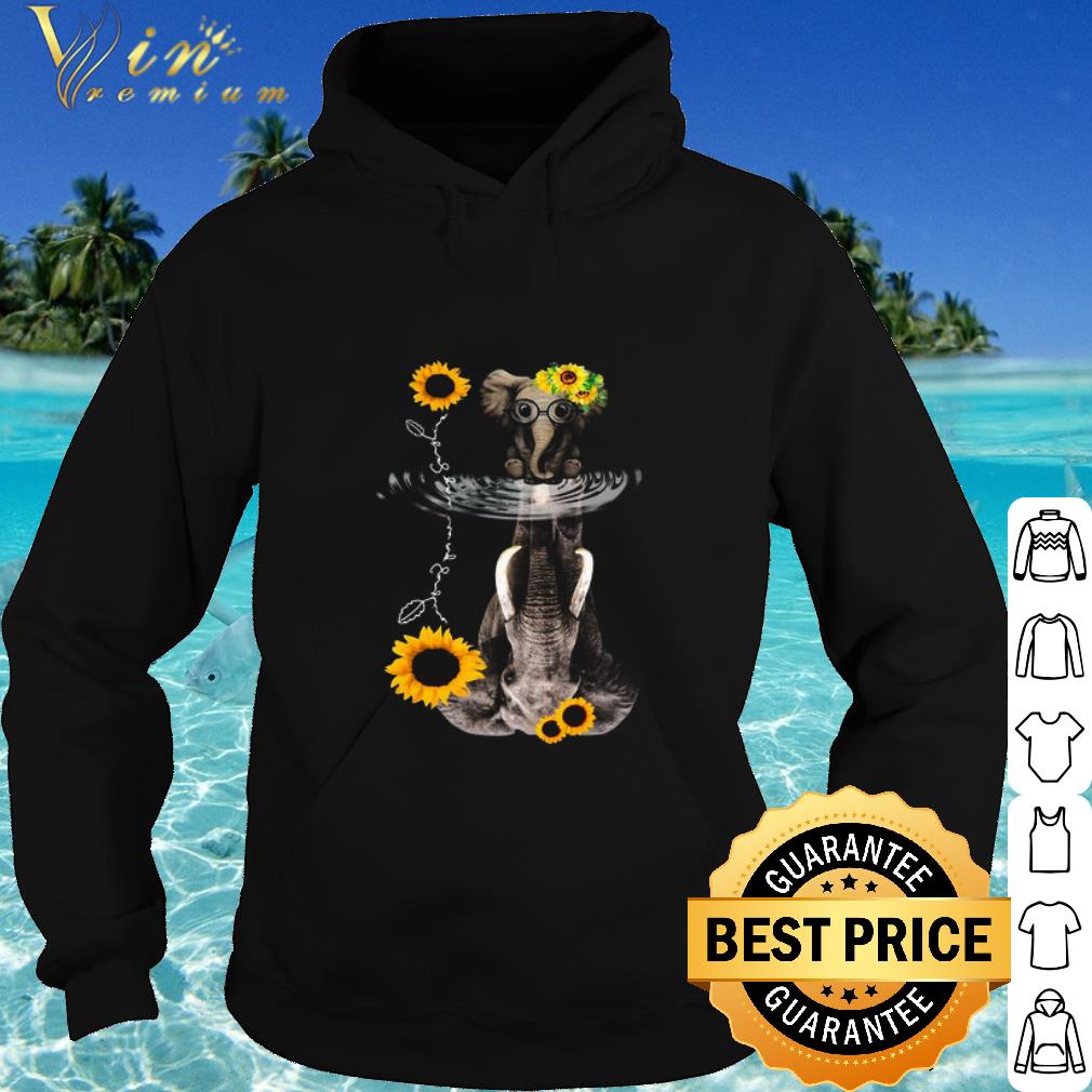 Cool Elephants Mom And Baby Sunflower Water Mirror shirt 3 Cool Elephants Mom And Baby Sunflower Water Mirror shirt