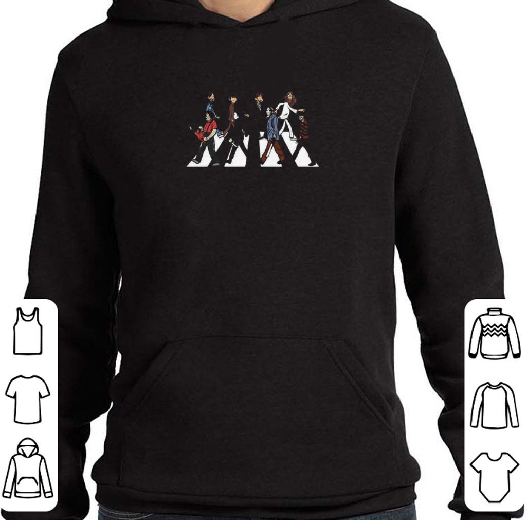 Funny The Beatles And Horror Characters Abbey Road shirt