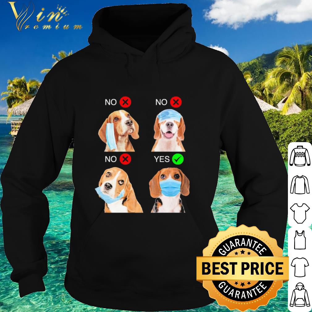 Premium Beagle Dogs Right Way To Wear Mask Coronavirus shirt