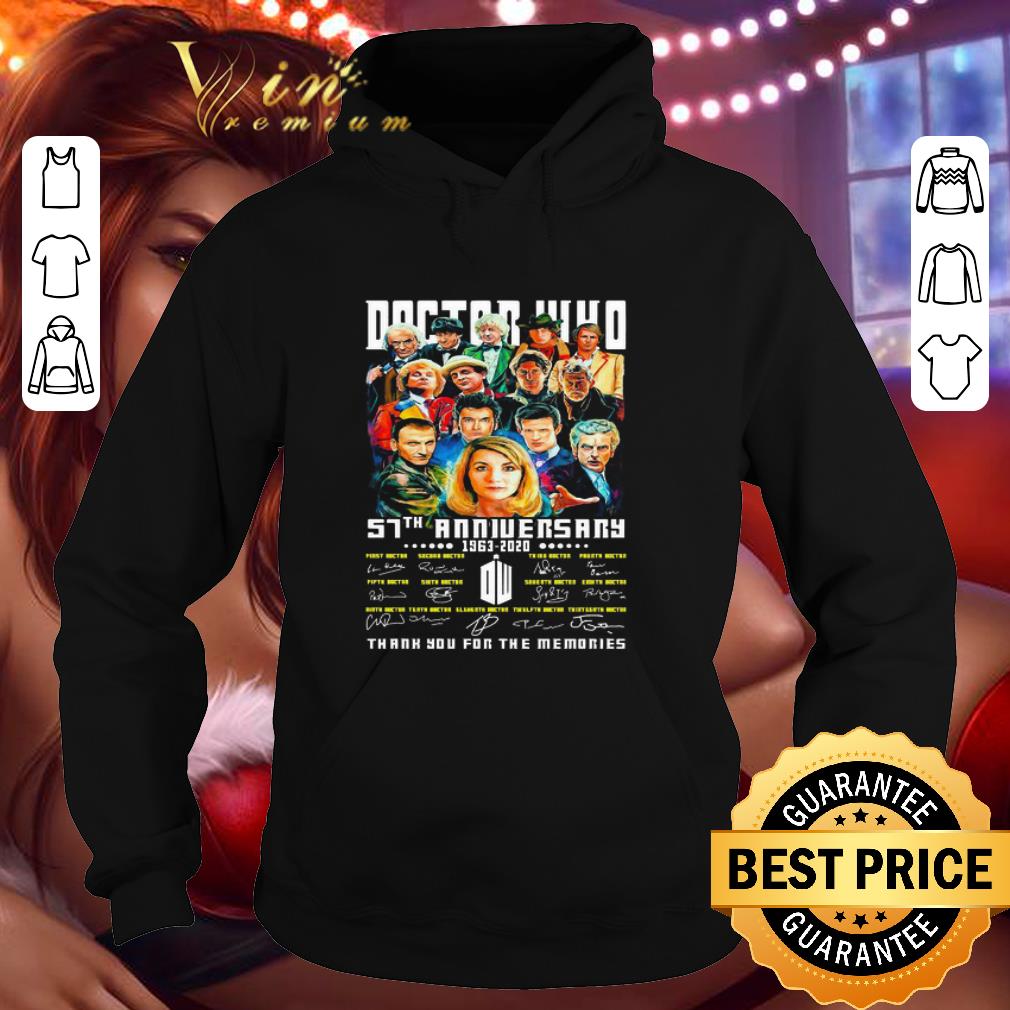 Doctor Who 57th anniversary 1963 2020 thank You for the memories signatures shirt