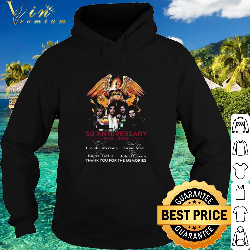 Cool Queen Crest Band 50th Anniversary 1970-2020 Signatures shirt