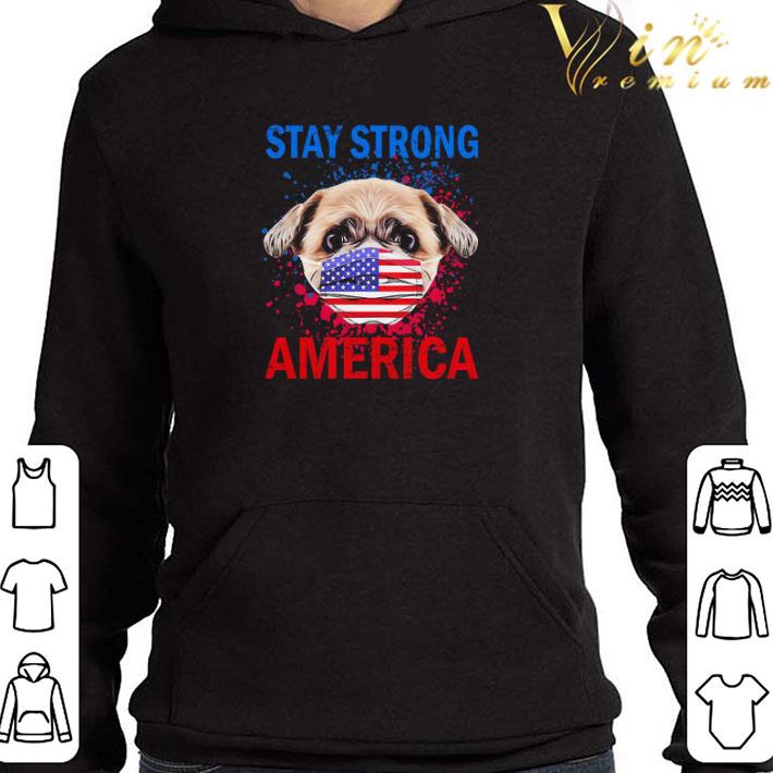 Shih Tzu face mark stay strong america shirt