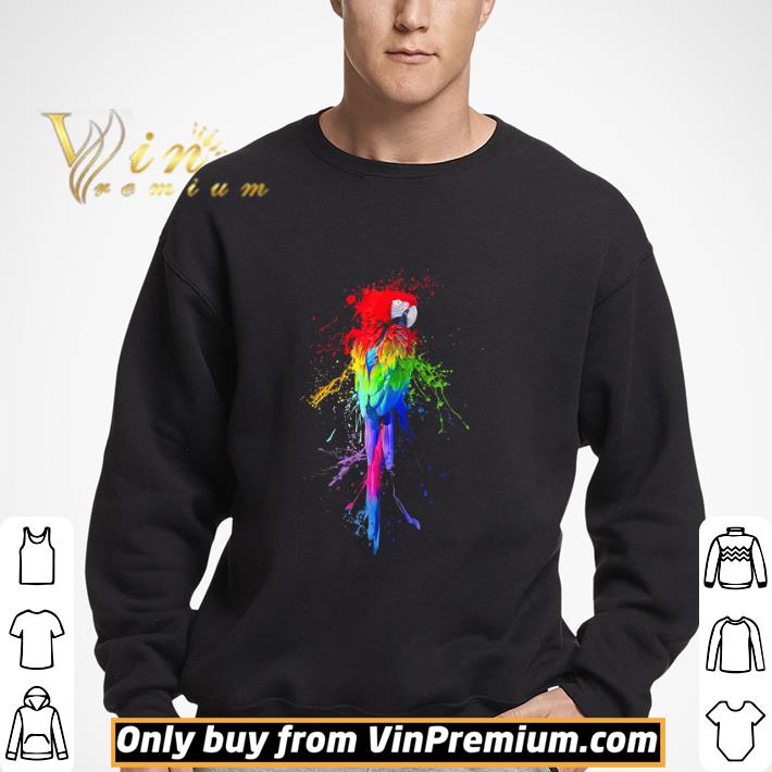 Parrot LGBT watercolor shirt