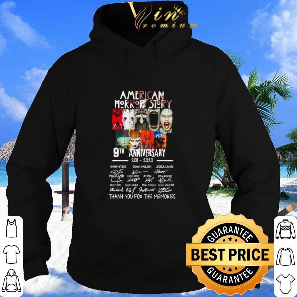 Top American Horror Story 9th Anniversary 2011 2020 thank you for the memories shirt