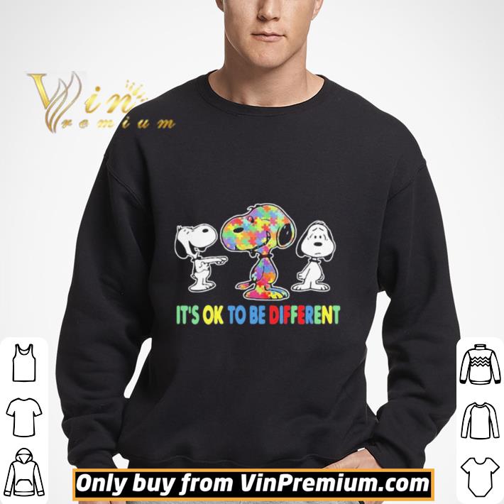 Snoopy autism it’s ok to be different shirt