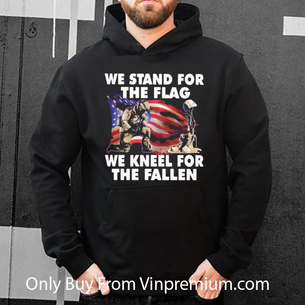 Top Veteran We Stand For The American Flag We Kneel For The Fallen shirt