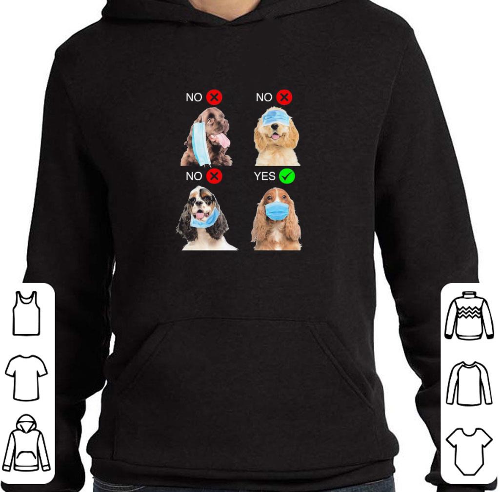 Awesome American Cocker Spaniel Dogs Right Way To Wear Mask Coronavirus shirt