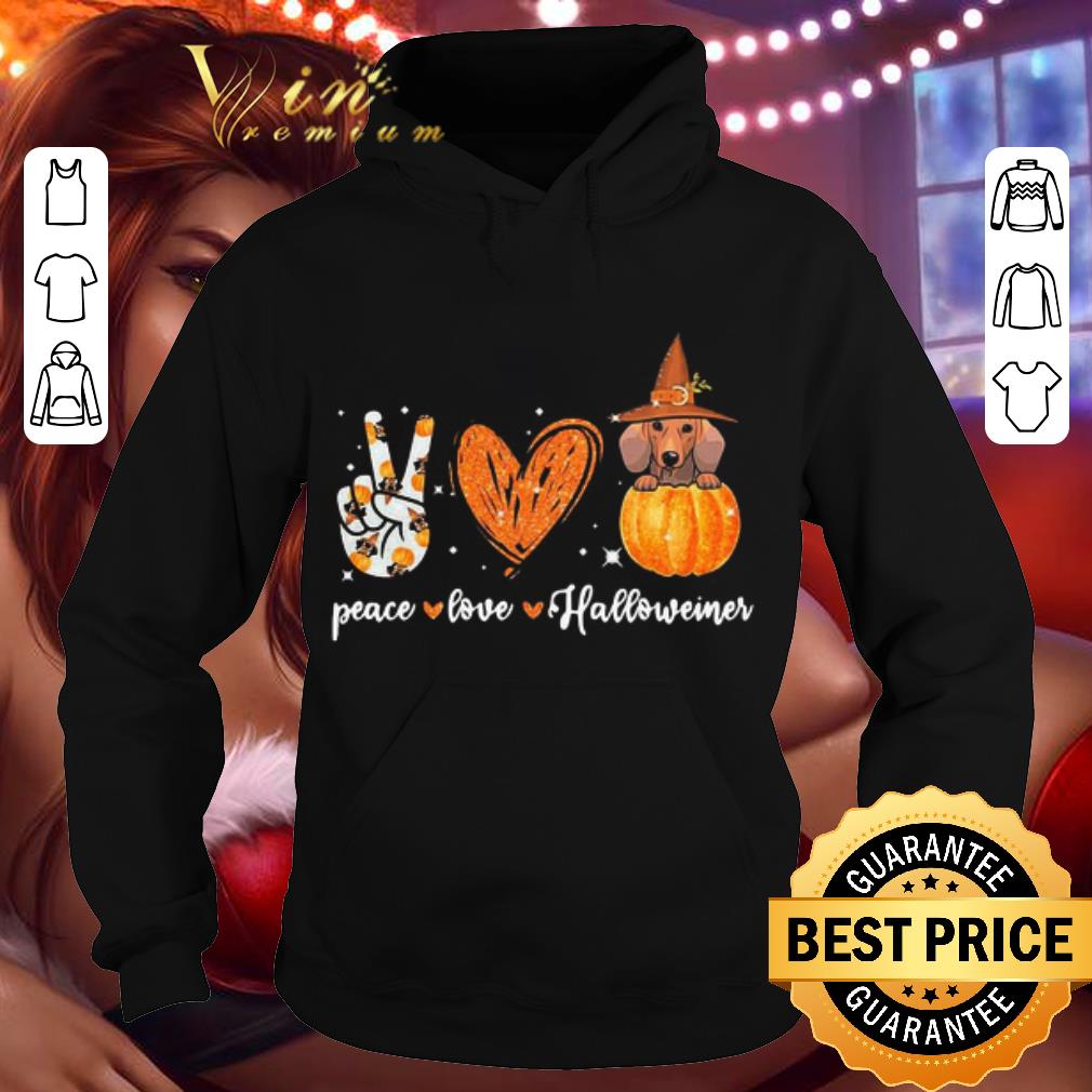 Peace Love Dachshund Halloween shirt