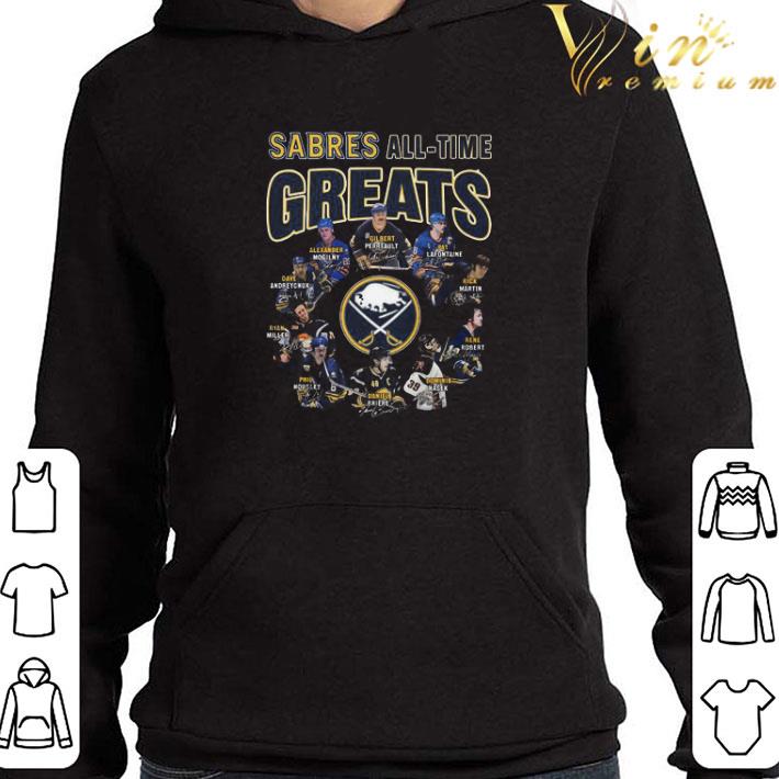Buffalo sabres hockey all time greats signatures shirt