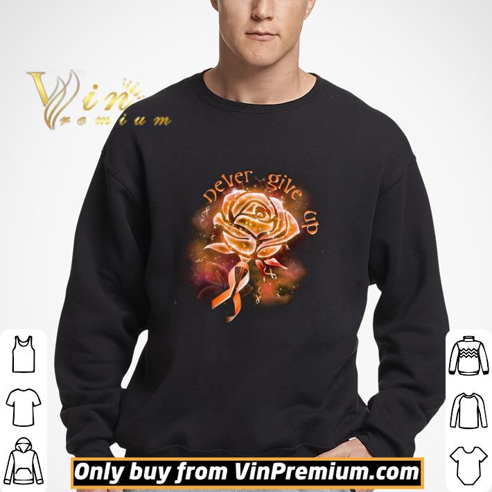 Rose Flower Never Give Up Breast Cancer Awareness shirt