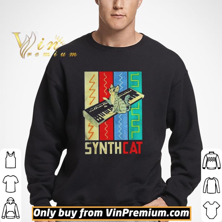 Synthesizer synth cat vintage shirt