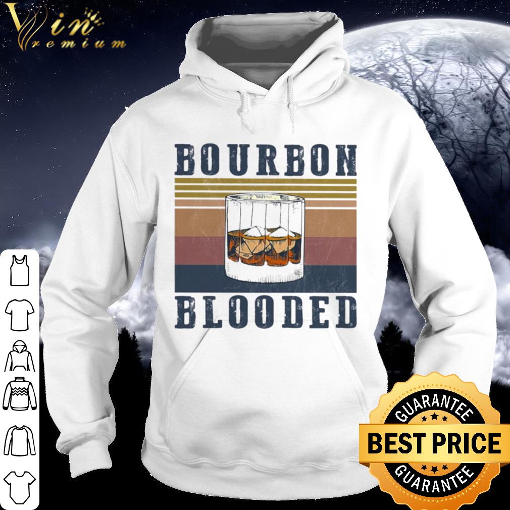 Cool Vintage Wine Glasses Bourbon Blooded shirt