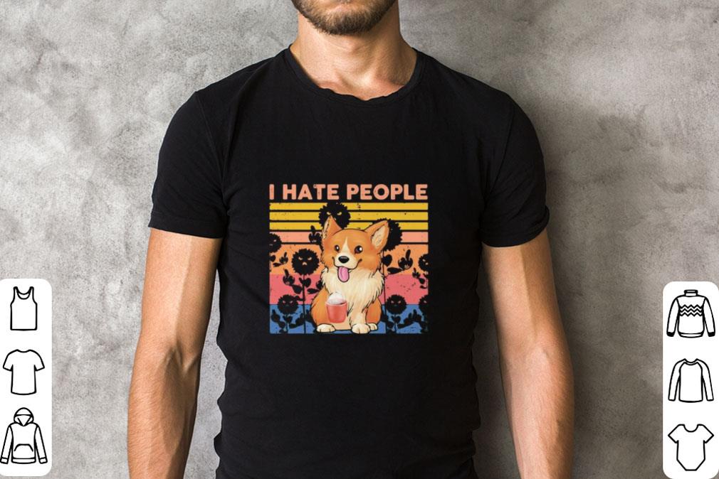 Original Pembroke Welsh Corgi I hate people vintage retro shirt 2