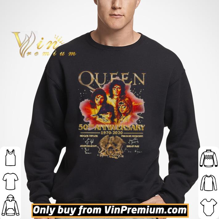 Queen 50th anniversary 1970 2020 thank you for the memories shirt