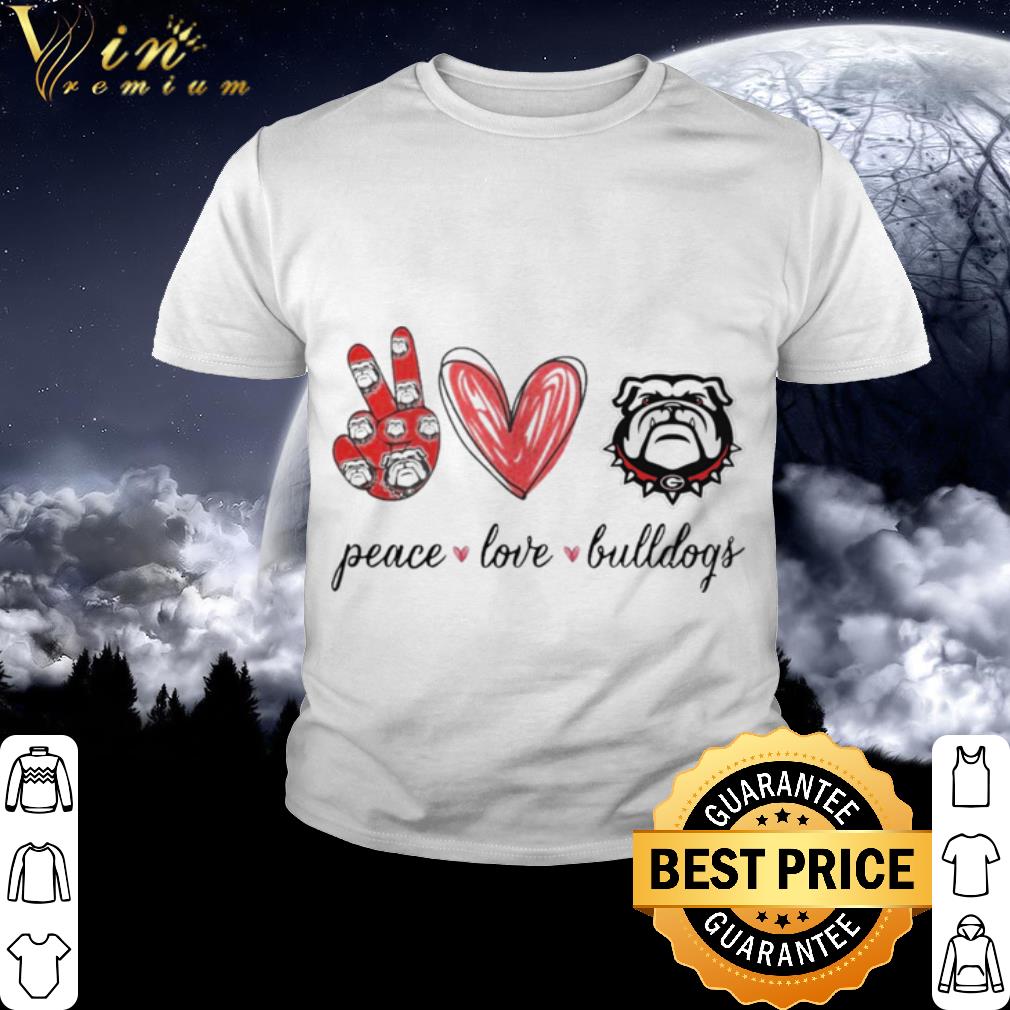 peace love bulldogs shirt