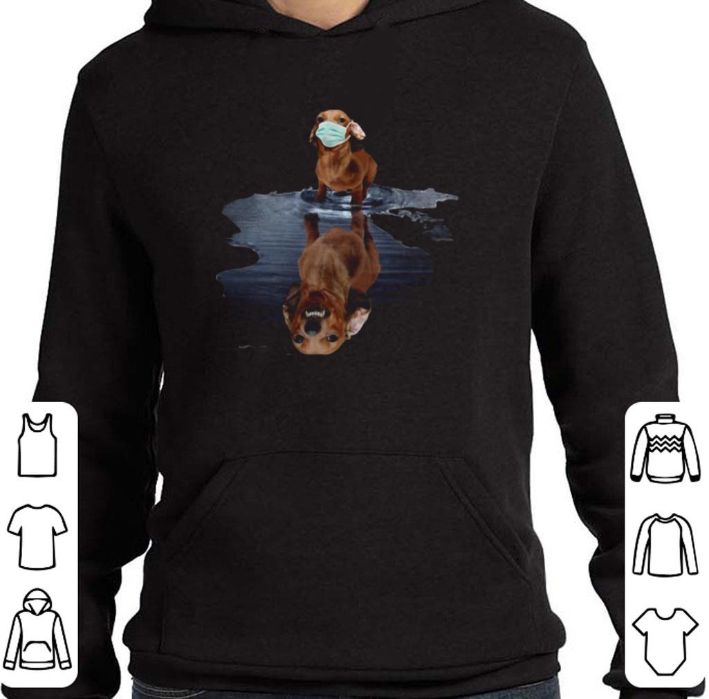 Nice Good Dachshund Face Mask Water Reflection Dachshund shirt