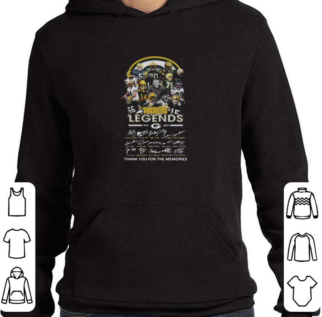 Pretty Green bay packers legends 1919 2020 thank you for the memories signatures shirt