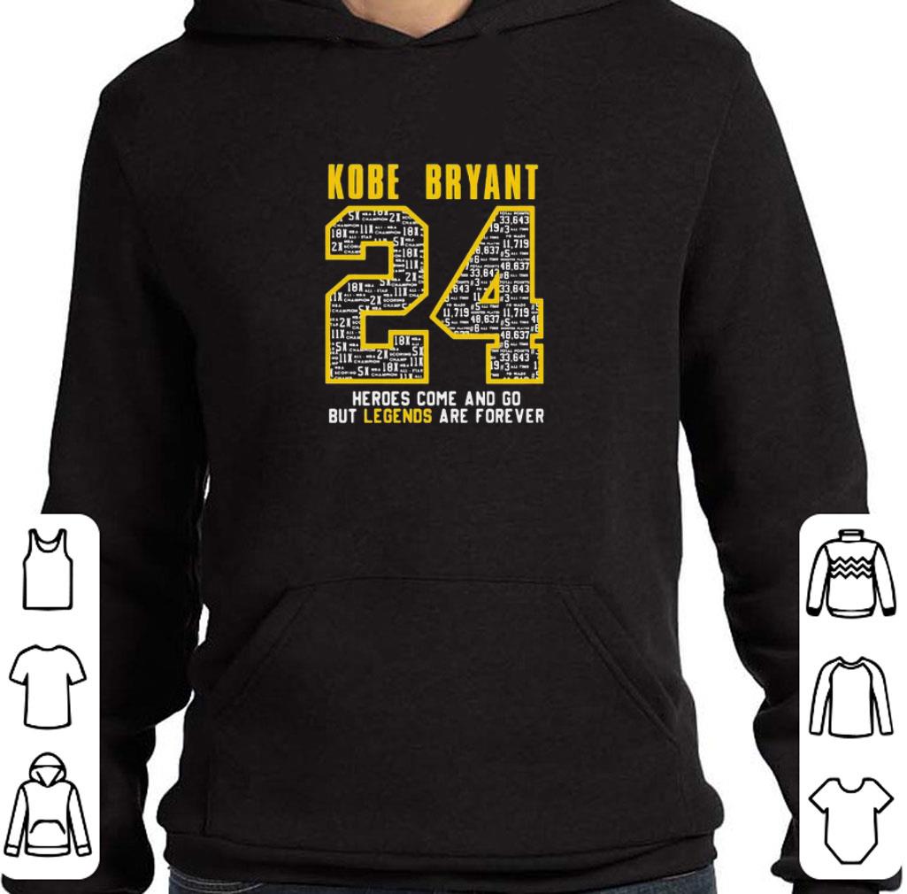 Hot Kobe bryant 24 heroes come and go but legends are forever shirt