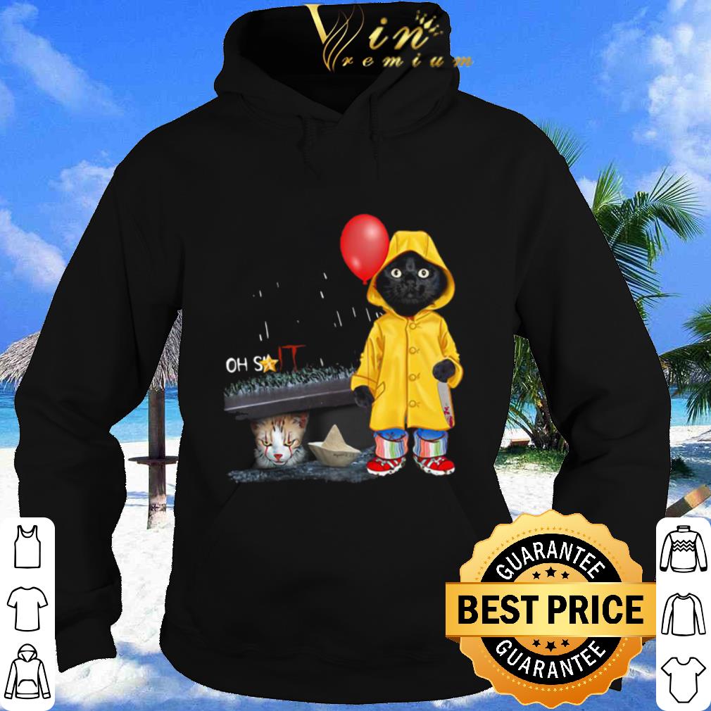 Black Cat Oh Shit Cat Pennywise IT shirt
