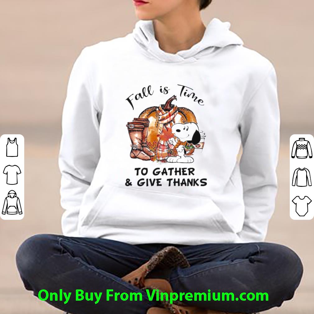 Awesome Snoopy Fall Is Time To Gather And Give Thanks Pumpkin shirt