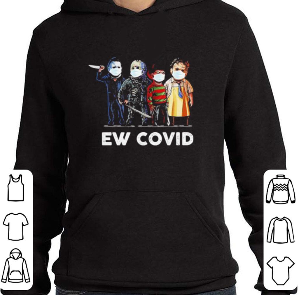 Premium Halloween horror characters mask ew covid 19 shirt