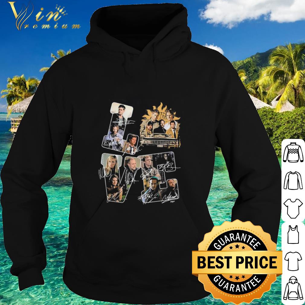 Best Love Supernatural logo TV Series signatures shirt