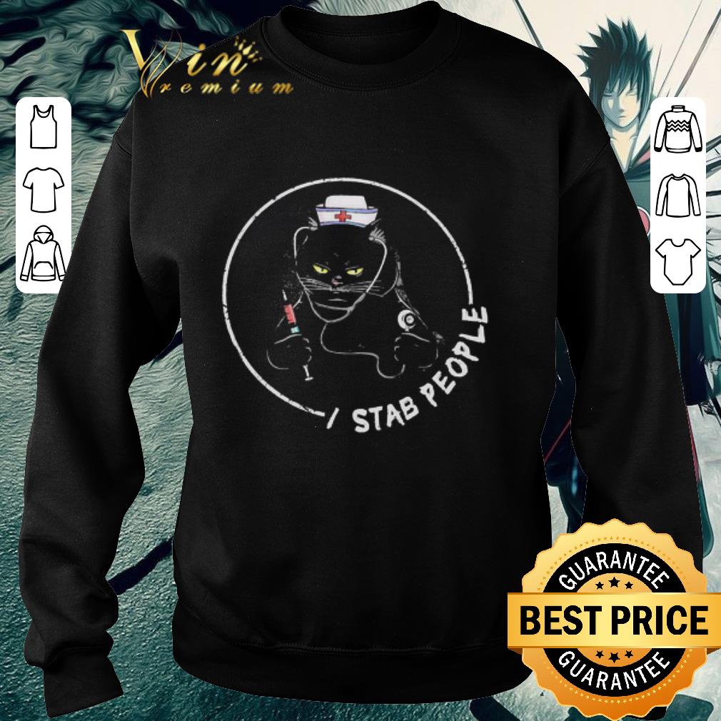 Official Black cat Nurse I stab people shirt