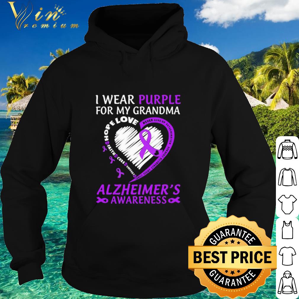 Original I Wear Purple For My Grandma Alzheimer’s Awareness Heat shirt