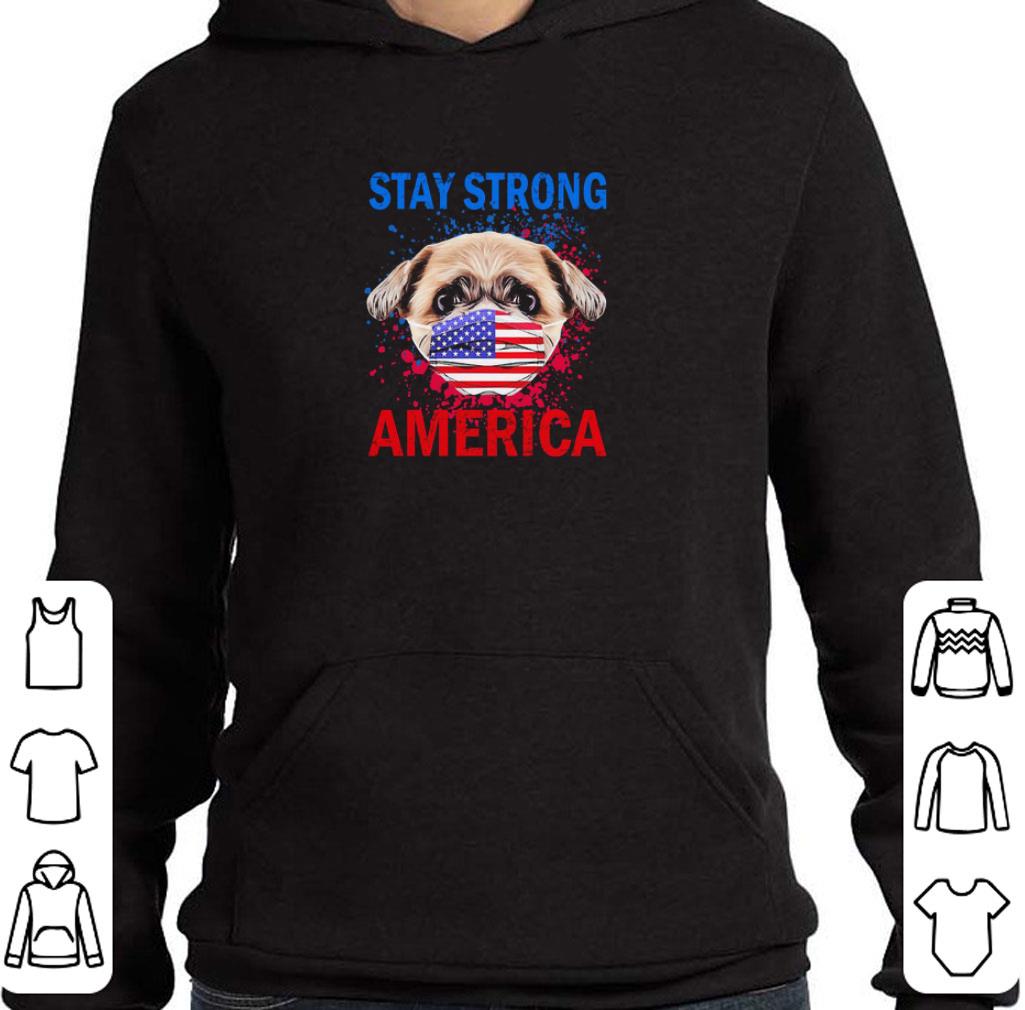 Premium Shih Tzu face mark stay strong america shirt