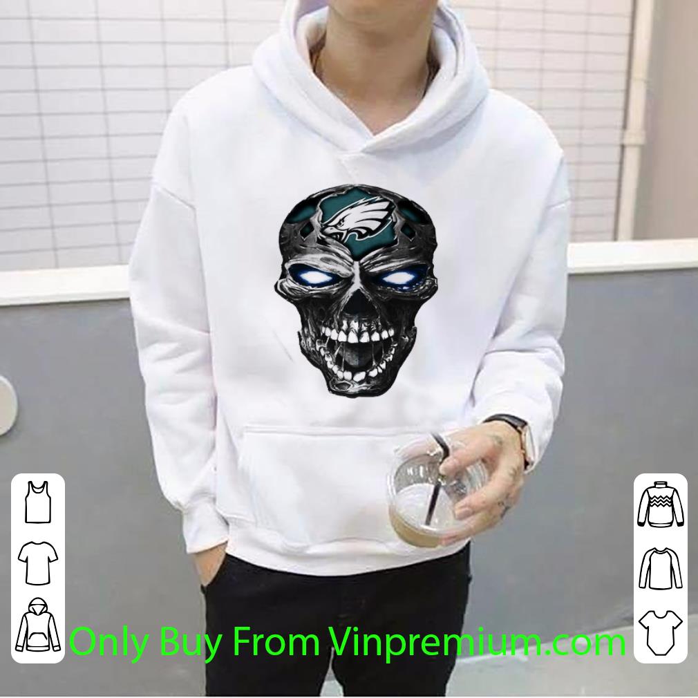Awesome Darkness Skull Philadelphia Eagles Football Logo shirt 3 Awesome Darkness Skull Philadelphia Eagles Football Logo shirt