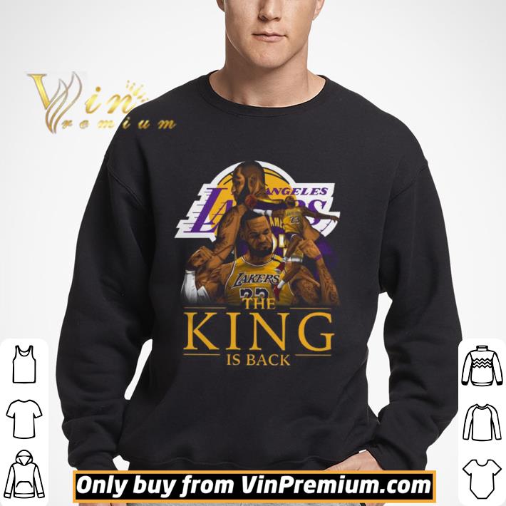 The king is back los angeles lakers signature shirt