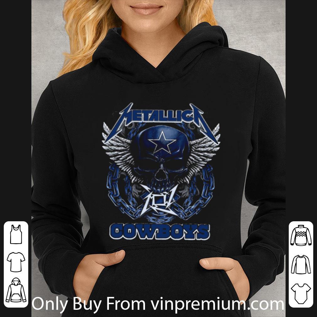 Pretty Skull Metallic Mashup Dallas Cowboys shirt