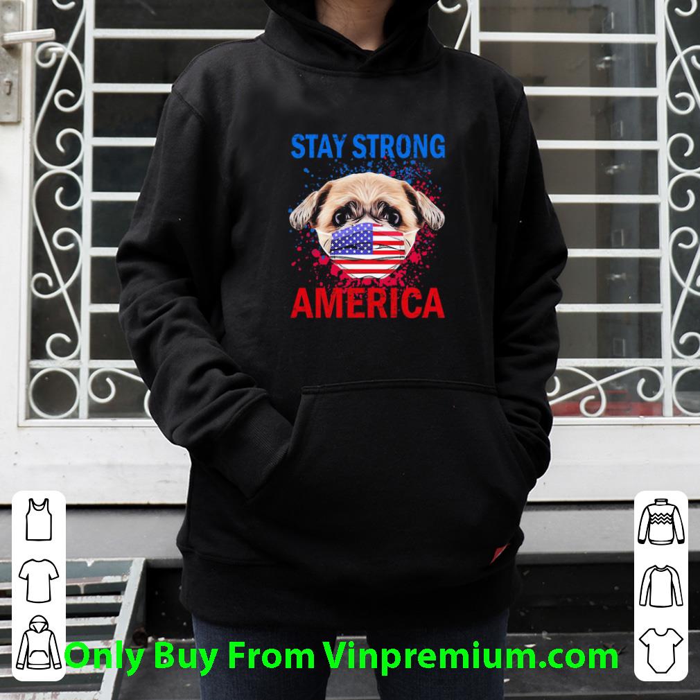 Nice Shih Tzu Face Mark Stay Strong America shirt