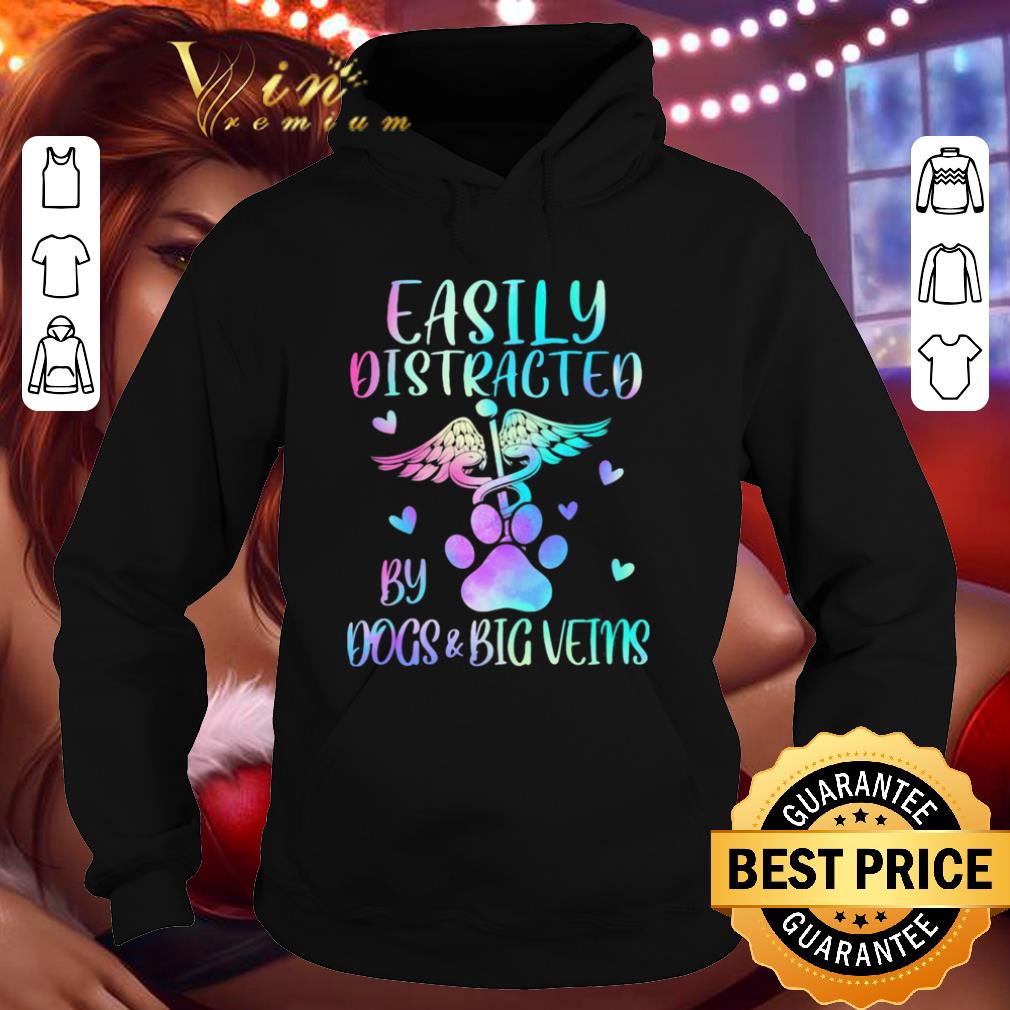 Registered Nurse Logo Easily Distracted By Dogs And Big Veins shirt