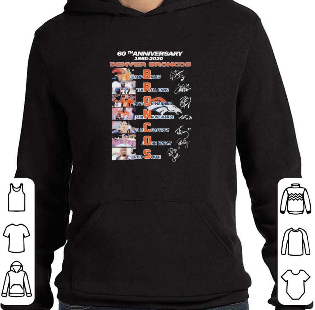 Premium Denver Broncos 60th Anniversary 1960-2020 Signatures Champ Bailey shirt