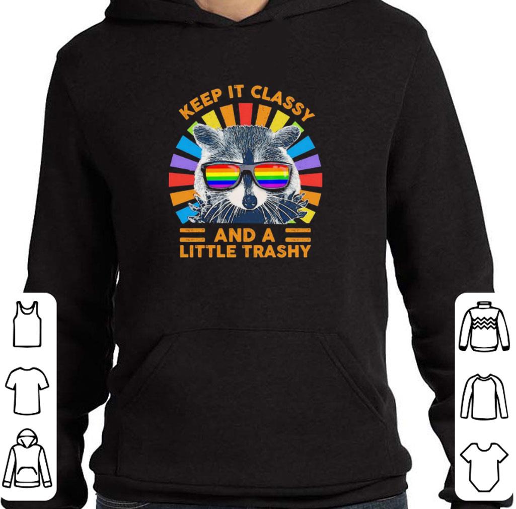 Premium LGBT Raccoon Keep it classy and a little Trashy vintage shirt