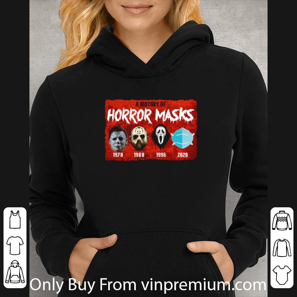 Official A History Of Horror Masks 2020 Face Mask Covid-19 shirt