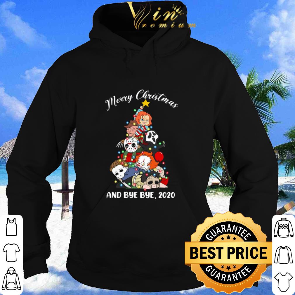 Official Horror characters tree Merry Christmas and bye bye 2020 shirt