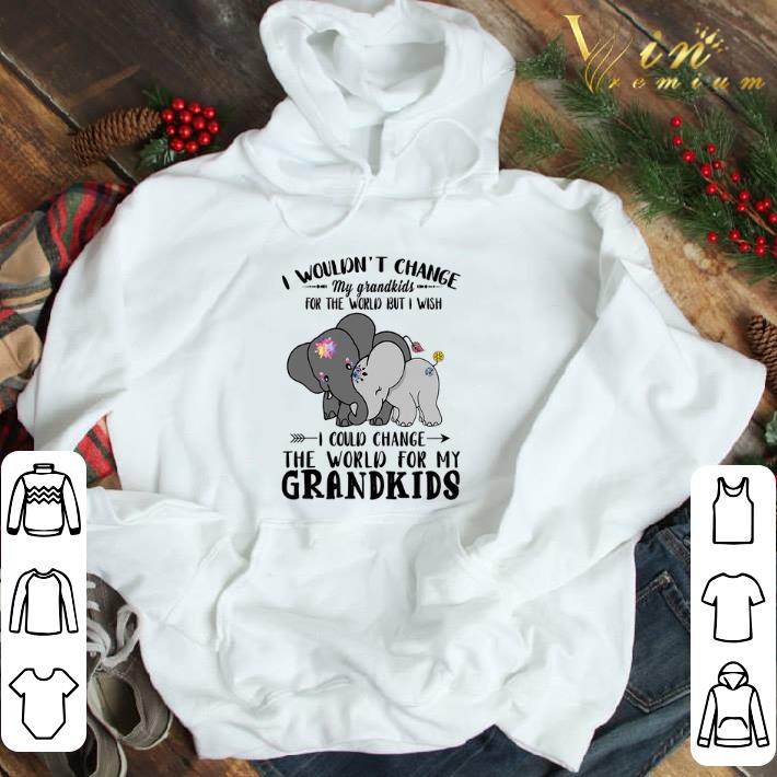 Elephant I Wouldn't Change My Grandkinds For The World But I Wish I Could Change shirt 3 Elephant I Wouldn't Change My Grandkinds For The World But I Wish I Could Change shirt