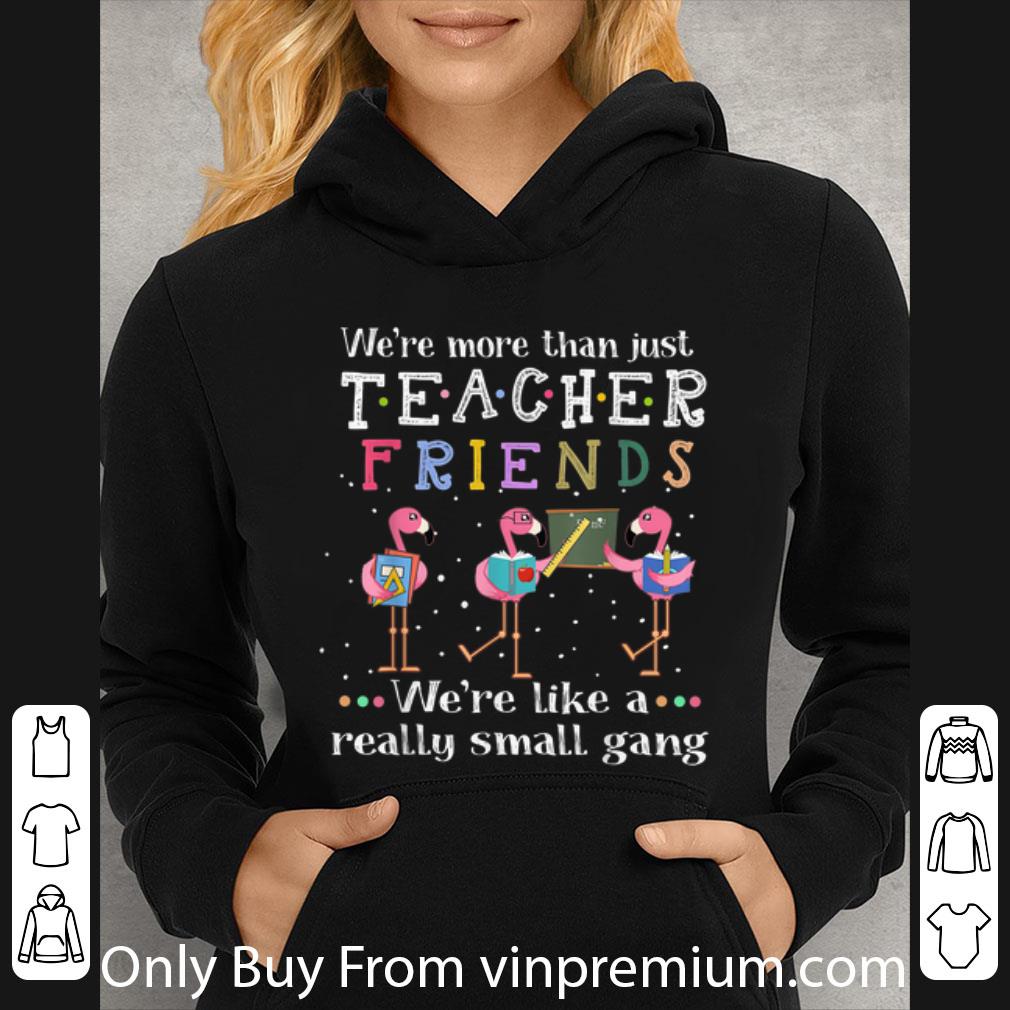 Pretty Flamingo We're More than Just Teacher Friends We're Like A Really Small Gang shirt