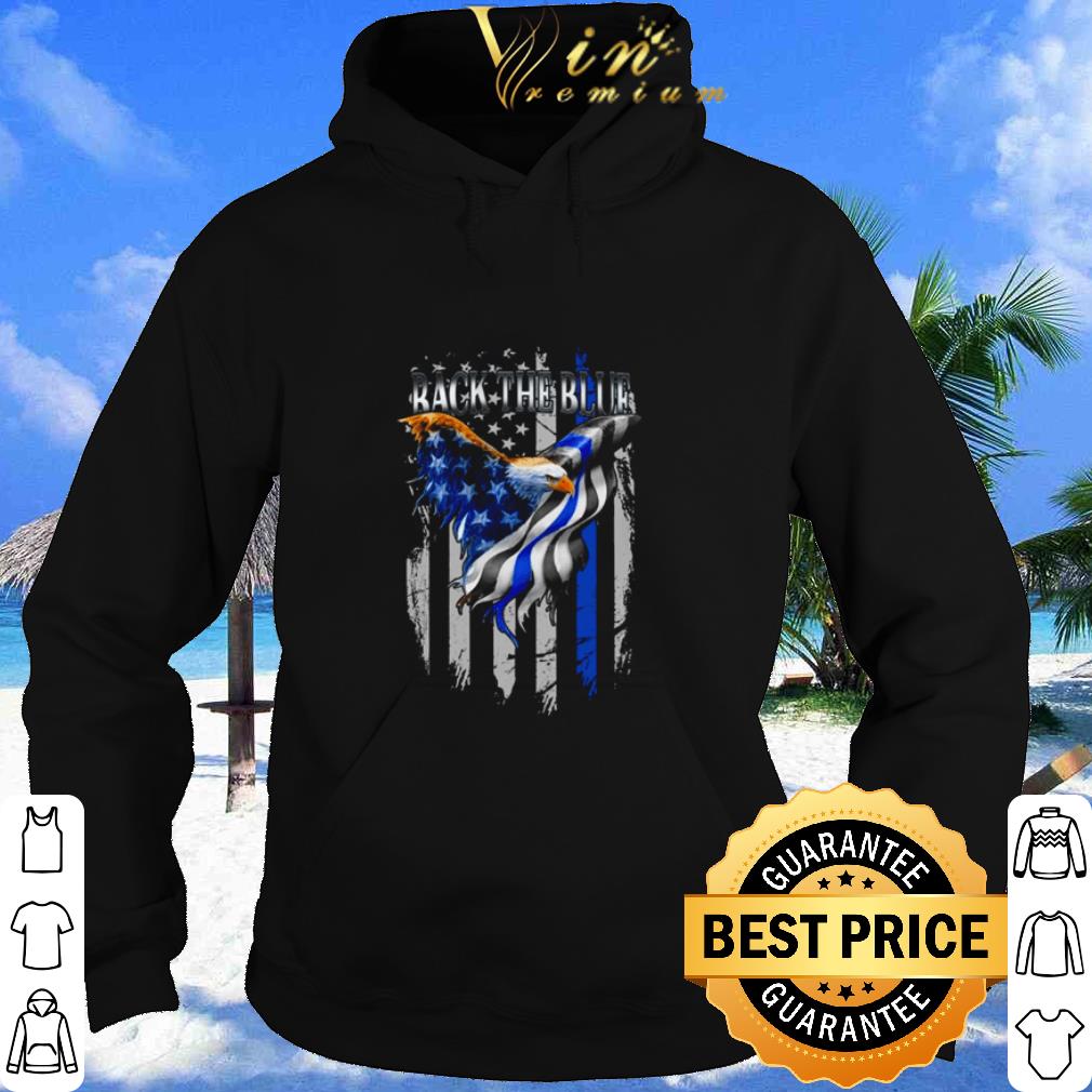 Premium Eagle Thin Blue Line back the blue shirt