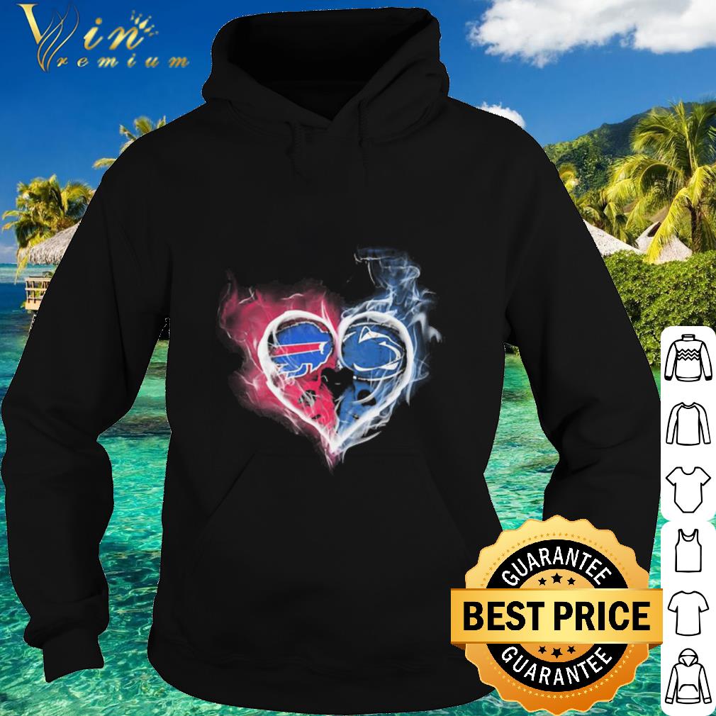 Original Buffalo Bills and Penn State Nittany Lions skull love shirt