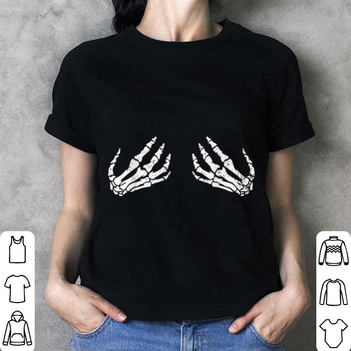 skeleton hands on boobs shirt