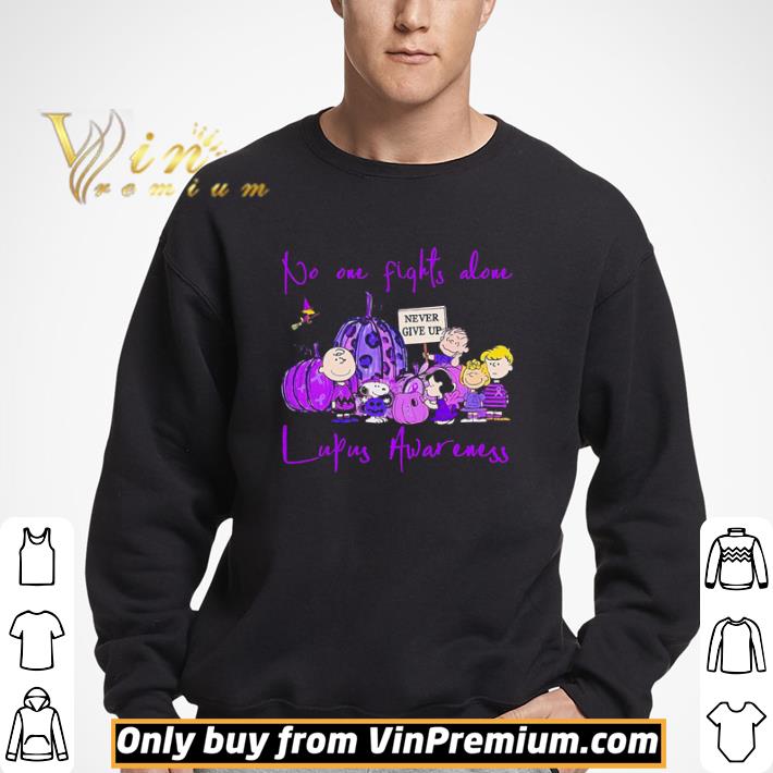 Snoopy no one fights alone lupus awareness Halloween shirt