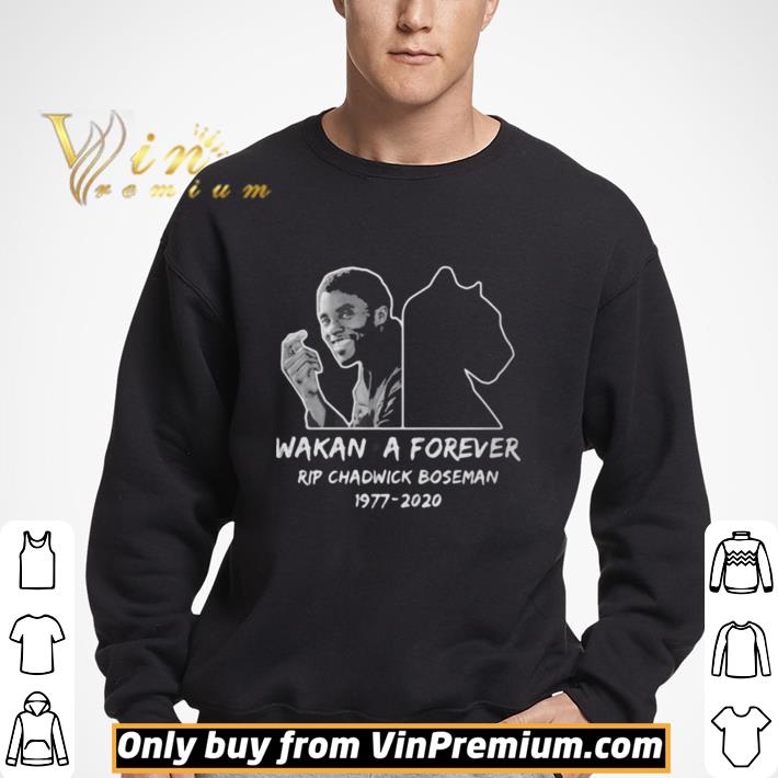 Wakanda forever rip chadwick boseman black panther 1977 2020 shirt